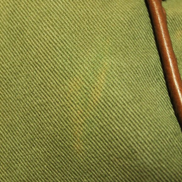 Vintage Ghurka No 2 Olive Green Twill and Leather Express Bag - Picture 3 of 16